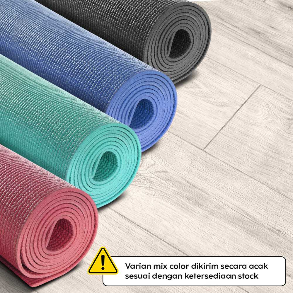Matras Yoga Mat Pilates Anti Slip PVC 173x61cm - Q4