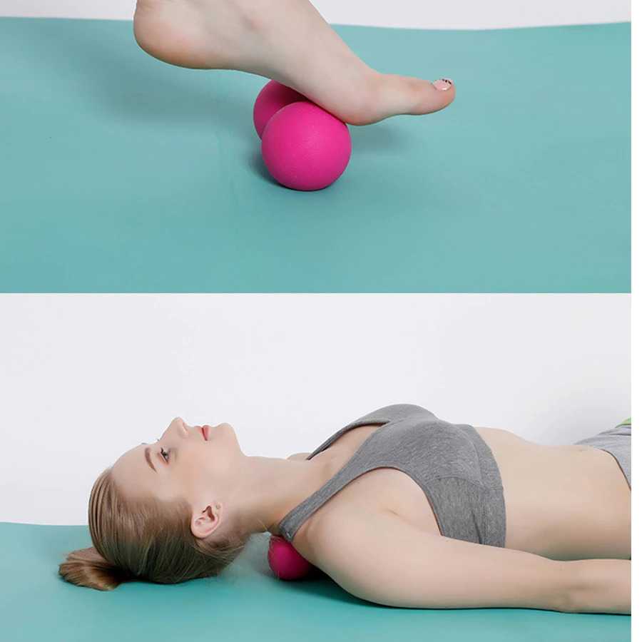 Mertrava Alat Bantu Yoga Peanut Massage Foam Block Roller Ball 8x16cm - D335