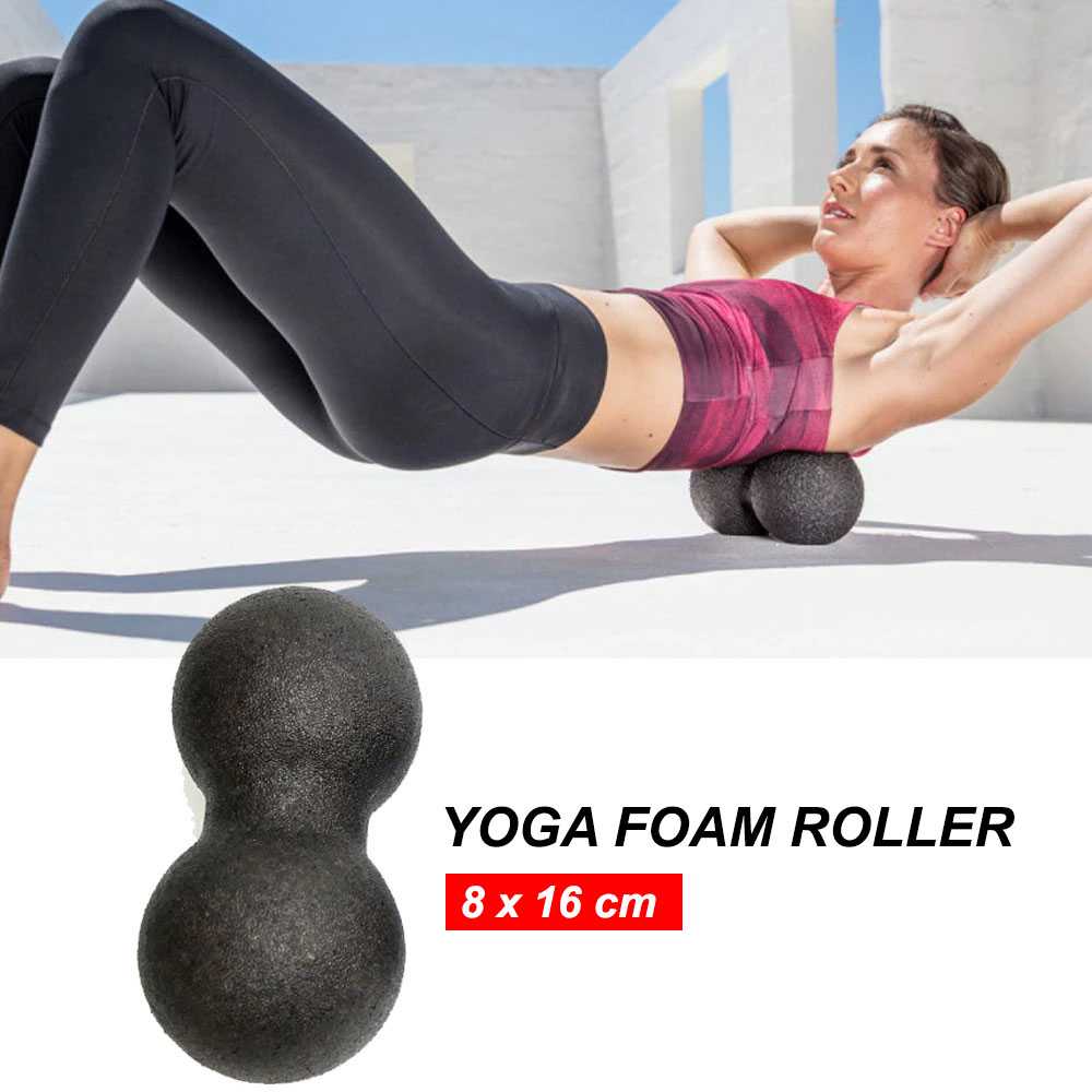 Mertrava Alat Bantu Yoga Peanut Massage Foam Block Roller Ball 8x16cm - D335