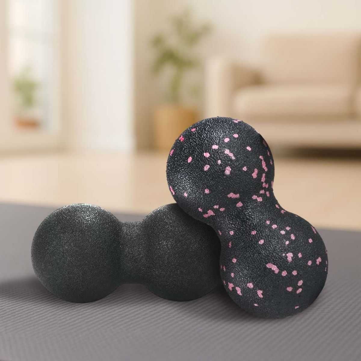 Mertrava Alat Bantu Yoga Peanut Massage Foam Block Roller Ball 8x16cm - D335