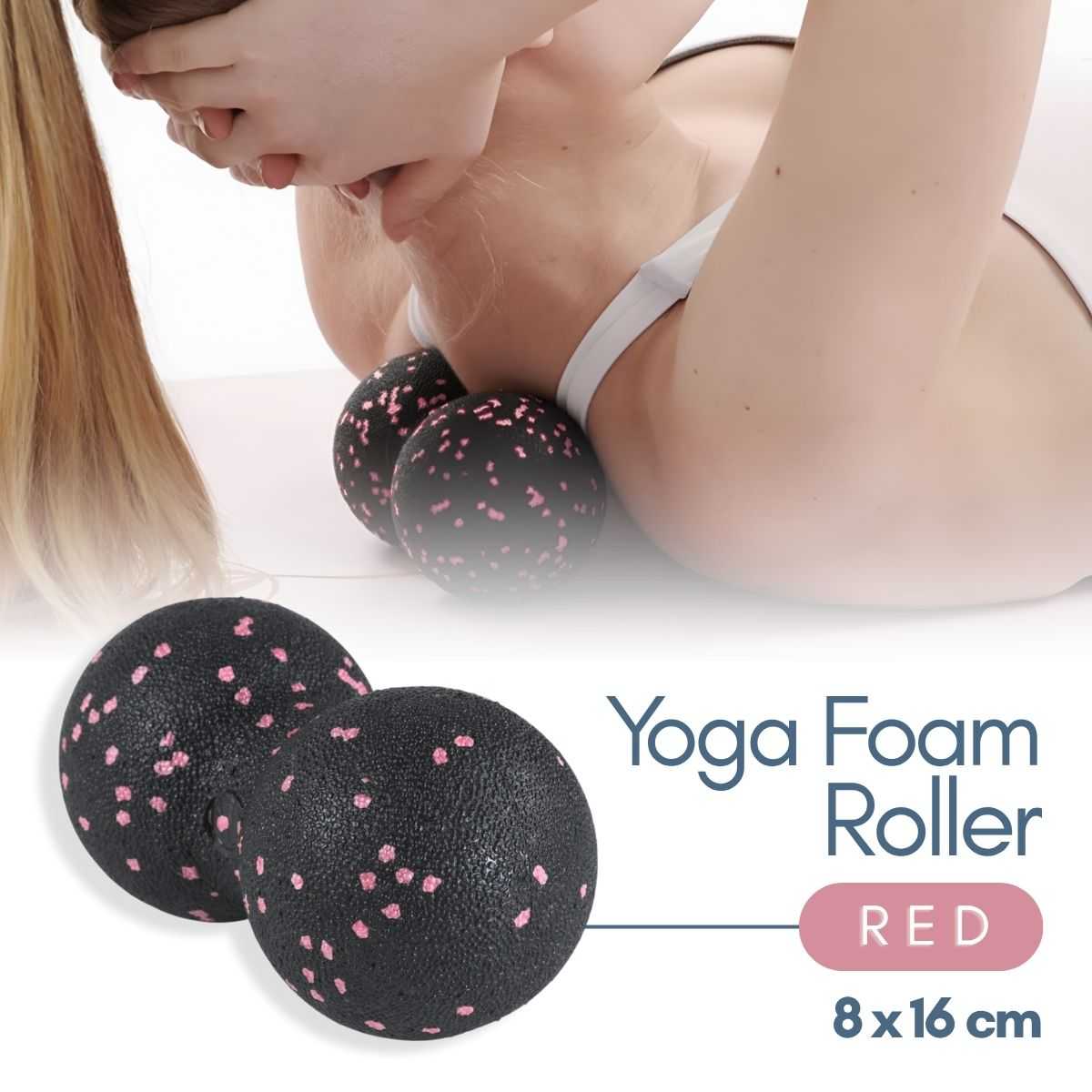 Mertrava Alat Bantu Yoga Peanut Massage Foam Block Roller Ball 8x16cm - D335