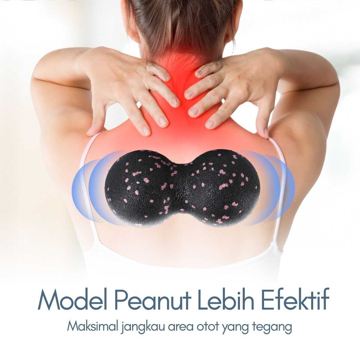 Mertrava Alat Bantu Yoga Peanut Massage Foam Block Roller Ball 8x16cm - D335