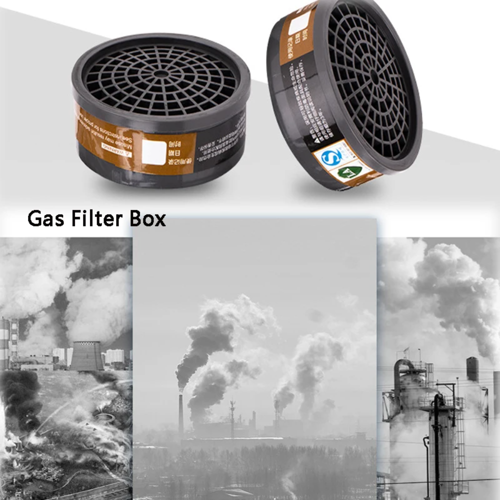ASL Masker Gas Respirator Full Face with Activated Carbon Filter - 8200
