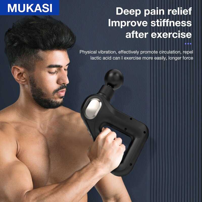 MUKASI Alat Pijat Elektrik Pundak Punggung Tangan Fascial Gun 2000 mAh - KH-750