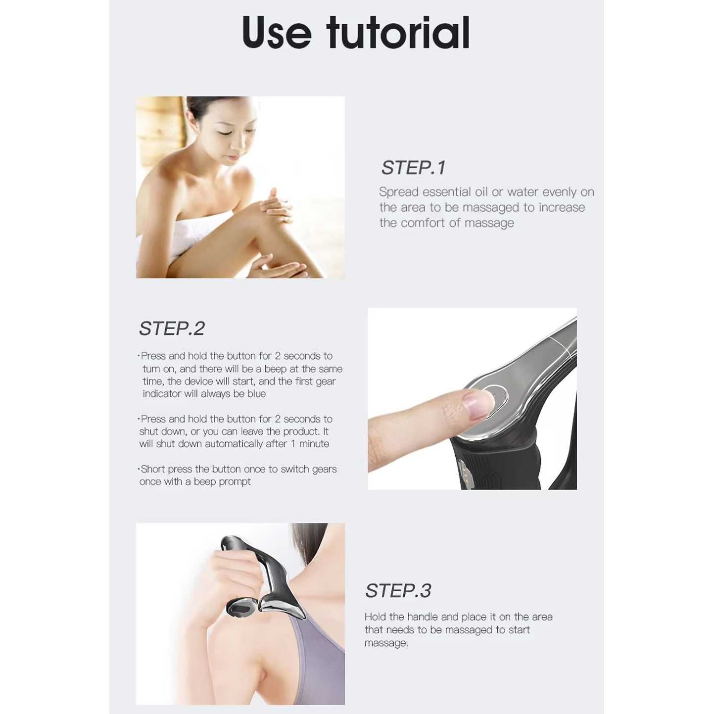 MYOFASCIAL Alat Pijat Genggam Electric Whole Body Muscle Massage Tool - YJK078