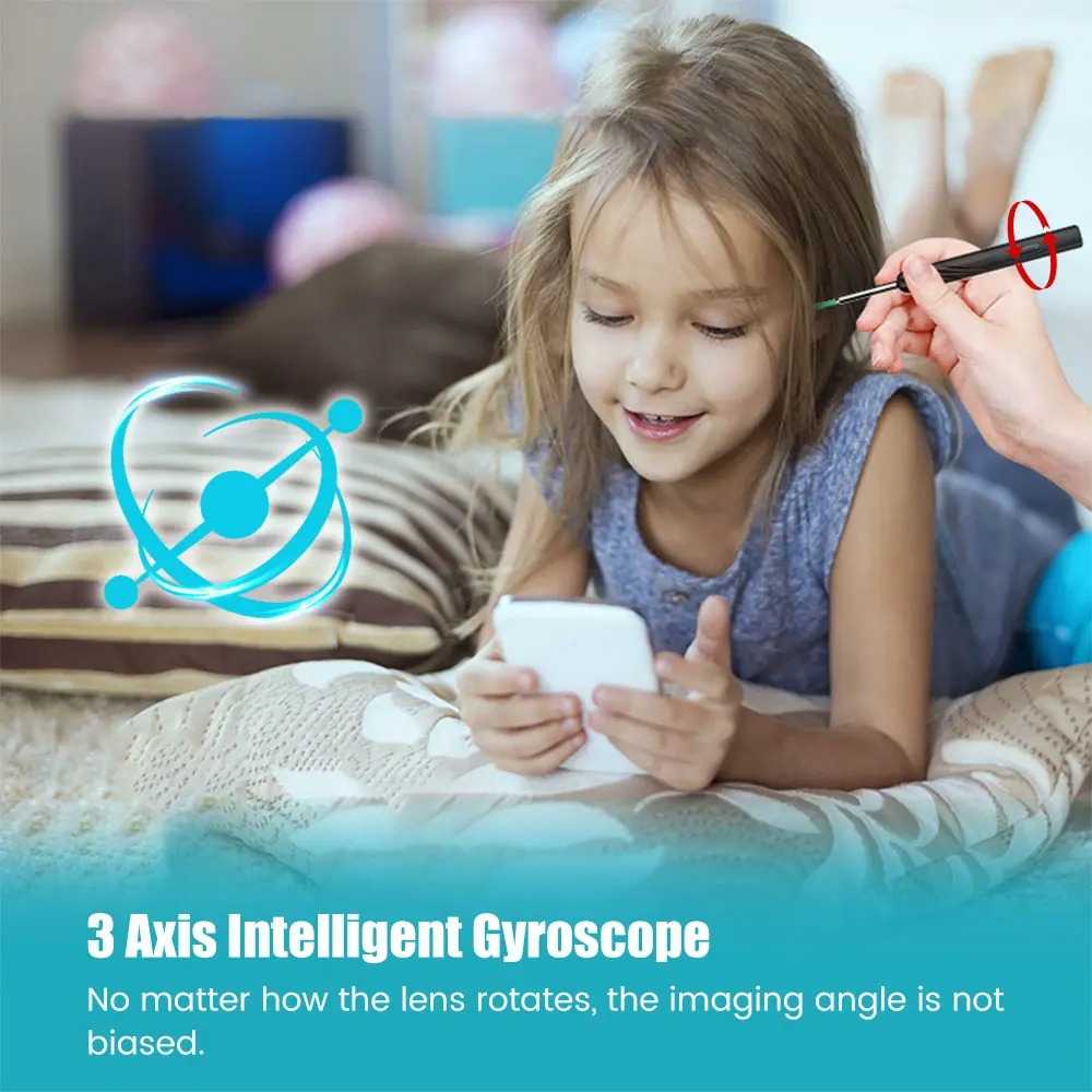 NATFIRE Kamera Endoskopi Pembersih Telinga Otoskop Endoscope HD WiFi - NE16