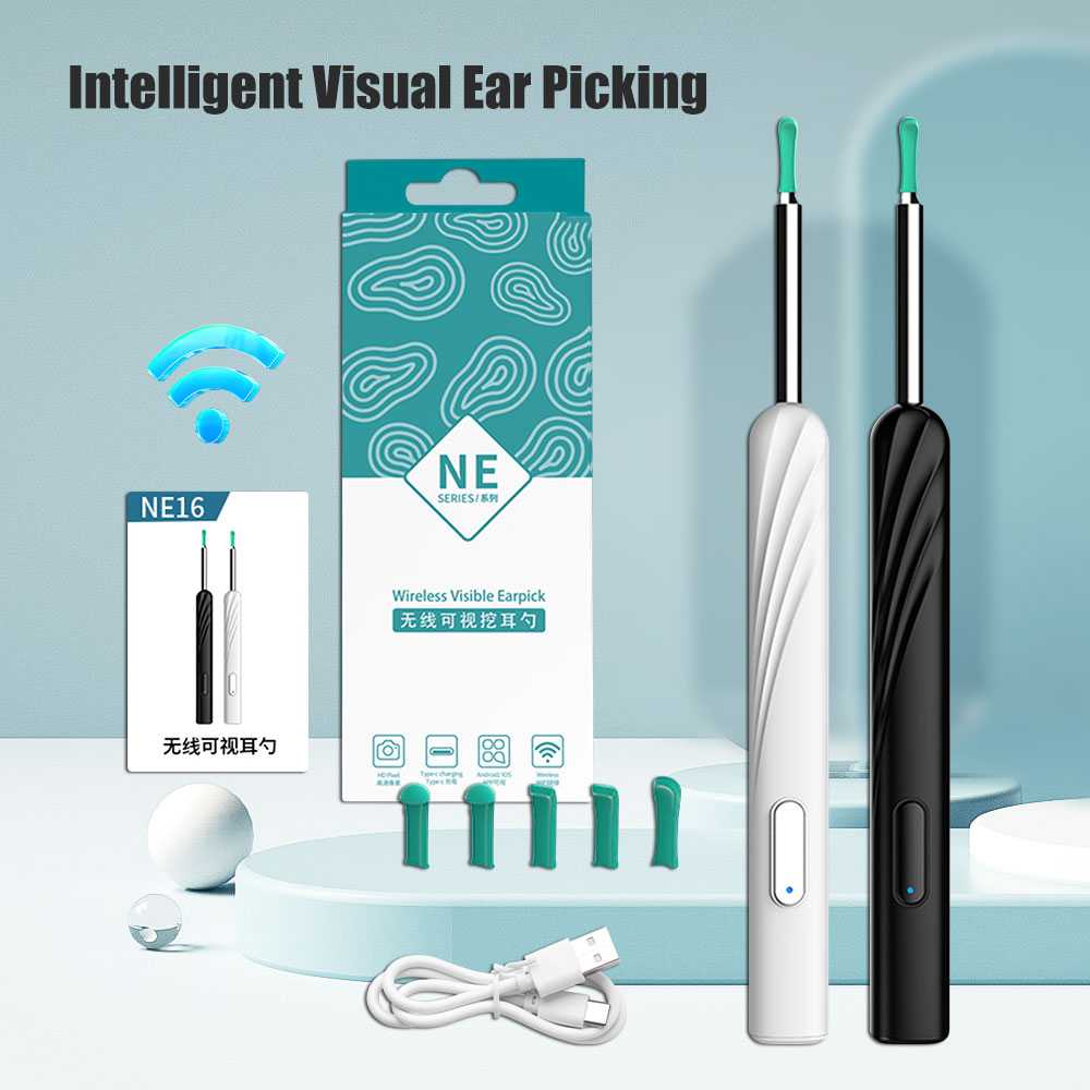 NATFIRE Kamera Endoskopi Pembersih Telinga Otoskop Endoscope HD WiFi - NE16