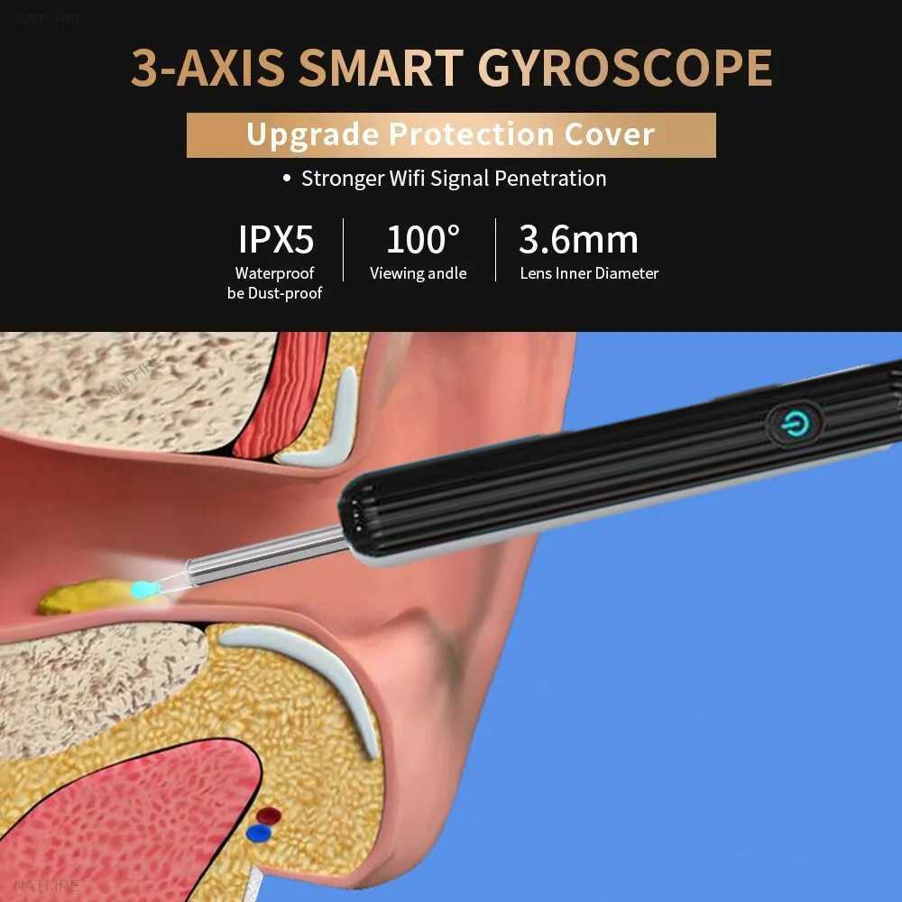 NEx Kamera Endoskopi Pembersih Telinga Otoskop Endoscope HD WiFi - NE7