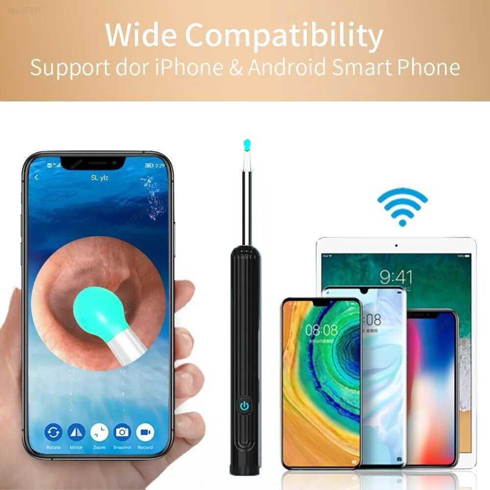NEx Kamera Endoskopi Pembersih Telinga Otoskop Endoscope HD WiFi - NE7