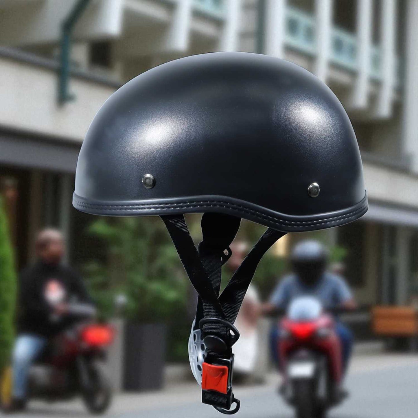 NOPNOG Helm Sepeda Skuter Retro Half Motorcycle Helmet - NP-25