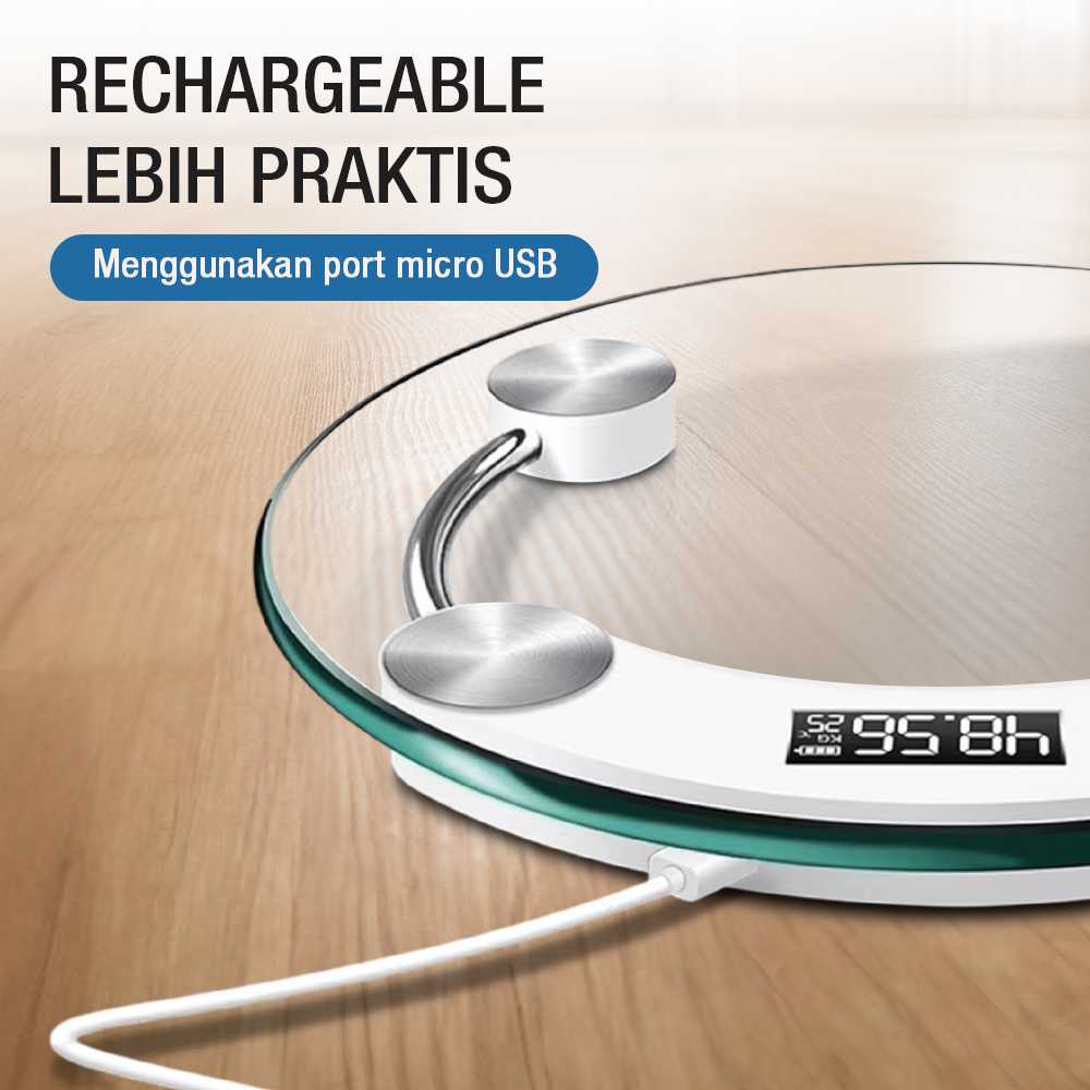 OEIN Timbangan Badan Digital Scale Rechargeable 180kg - TB18