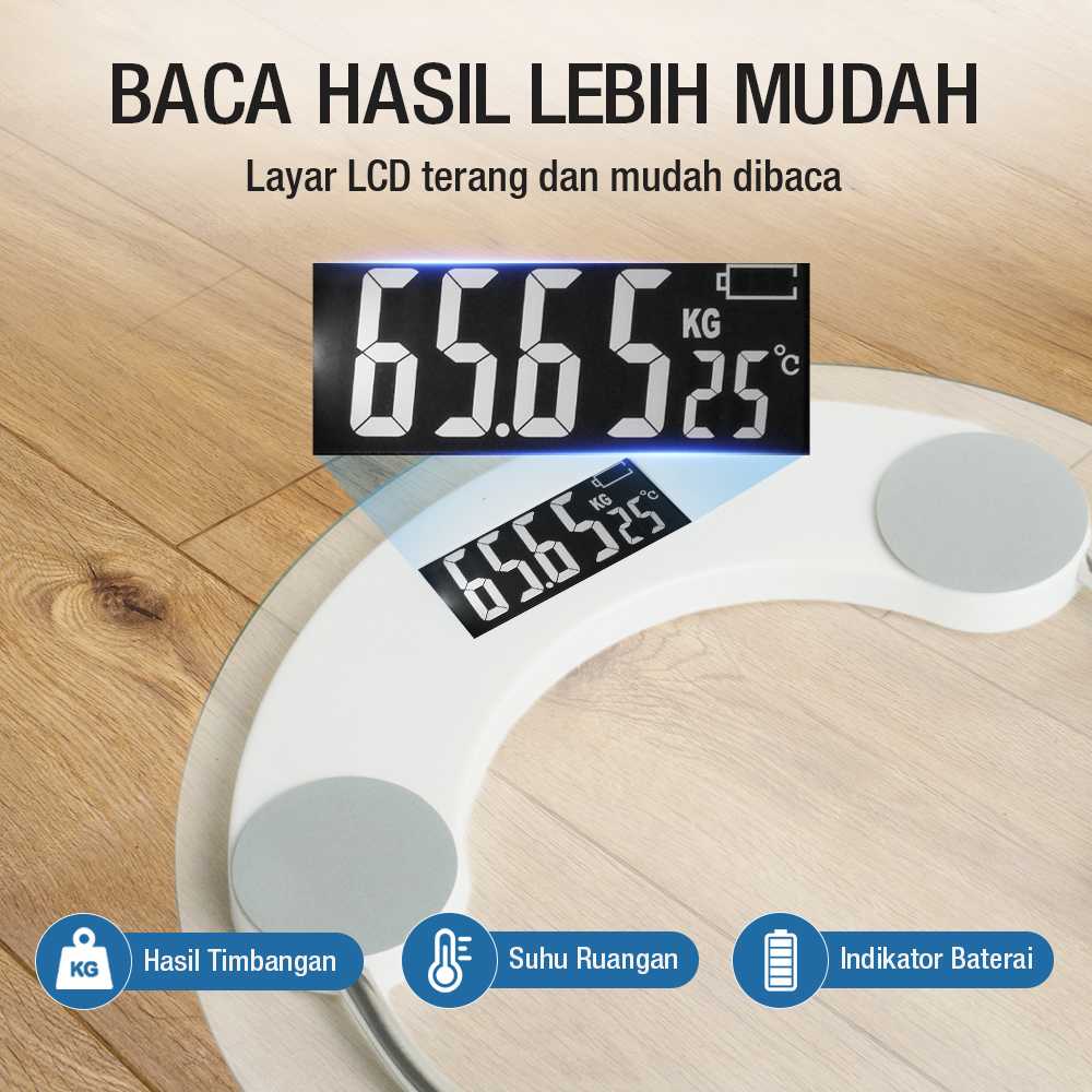 OEIN Timbangan Badan Digital Scale Rechargeable 180kg - TB18