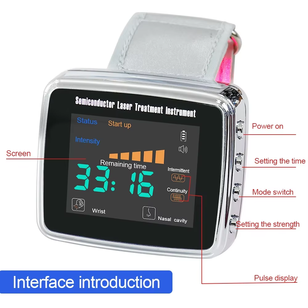 OPSLEA Jam Tangan Terapi Nano Laser Therapy Watch 13 Hole 650nm - CD-802A
