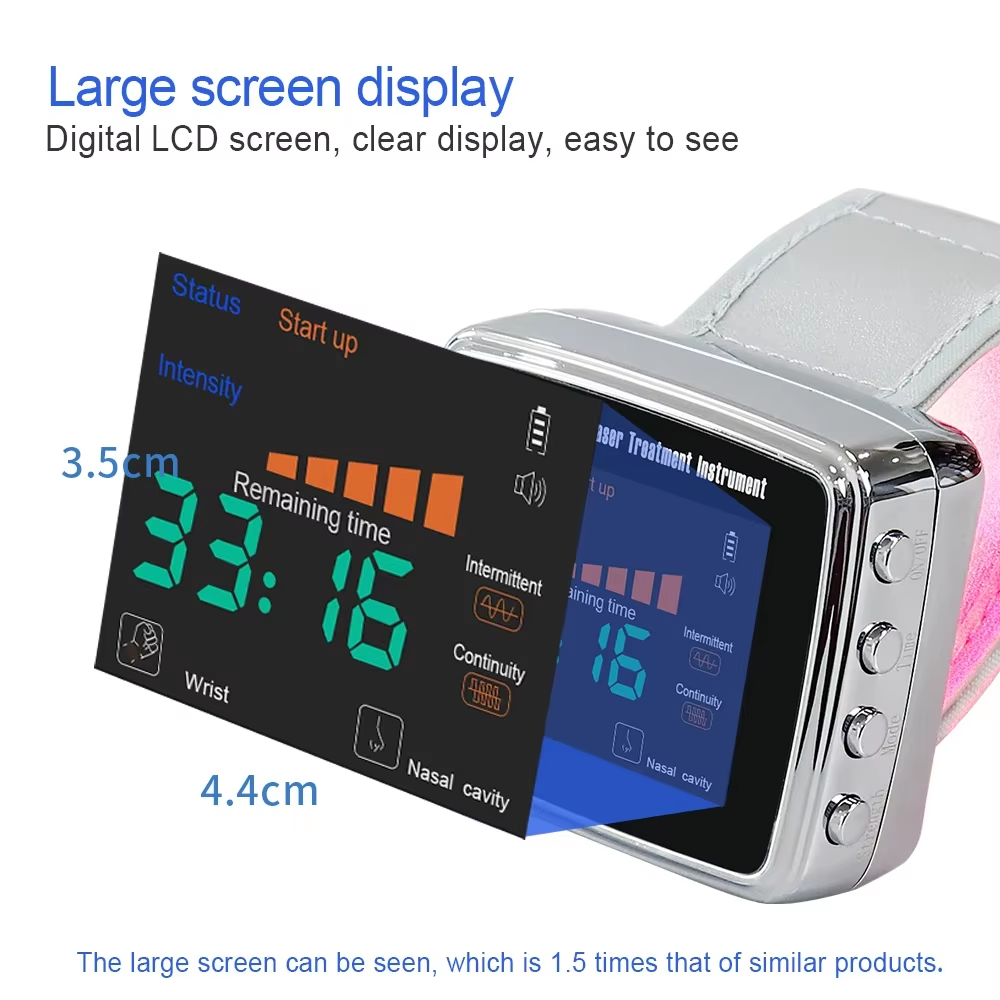 OPSLEA Jam Tangan Terapi Nano Laser Therapy Watch 13 Hole 650nm - CD-802A