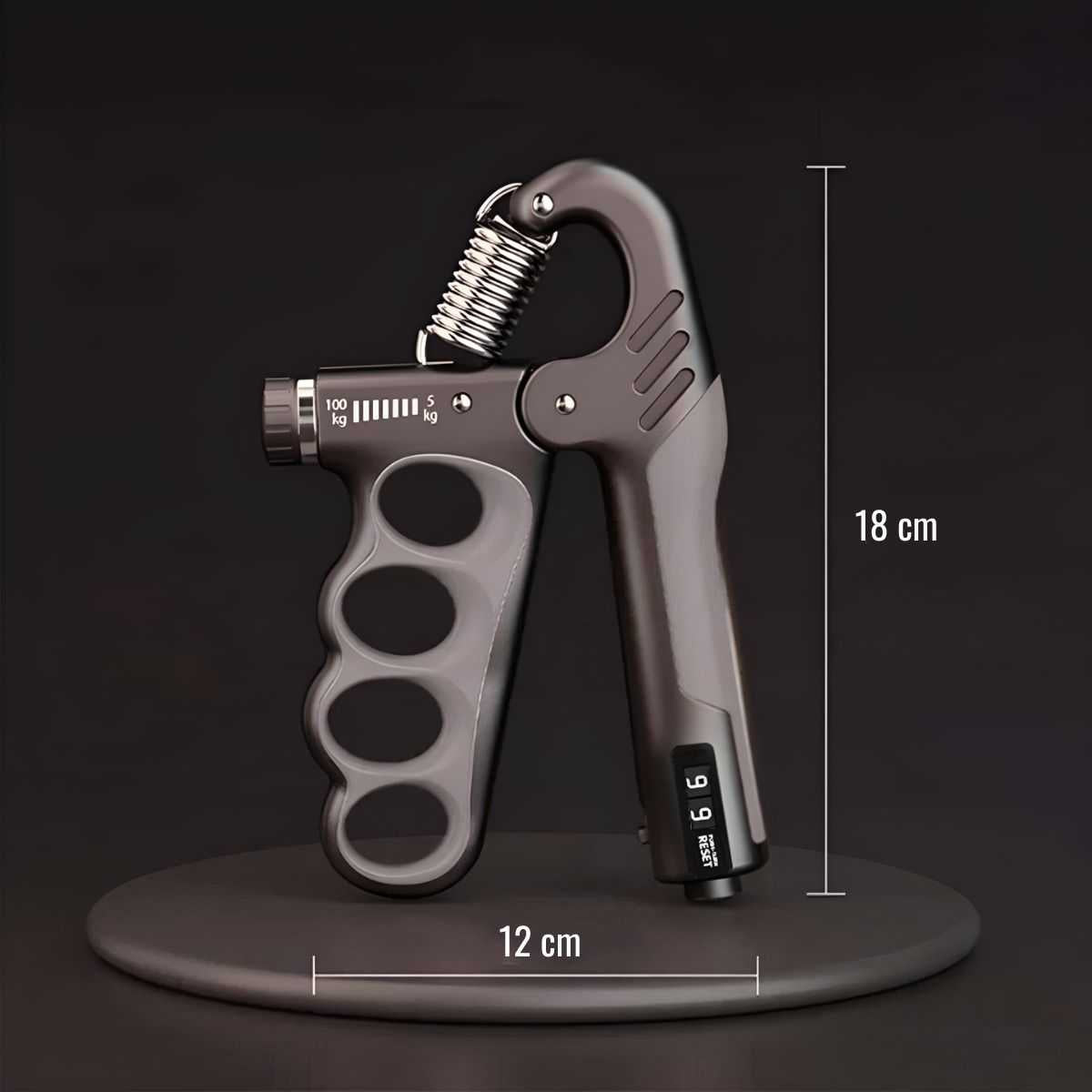 ORMIY Spring Hand Grip Finger Power Exercise 5-100kg Digital Counter - 620WLQ