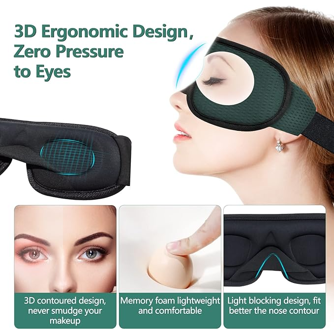 PERFK Penutup Mata Tidur 3D Eye Mask Blindfold Soft Comfortable - PF65