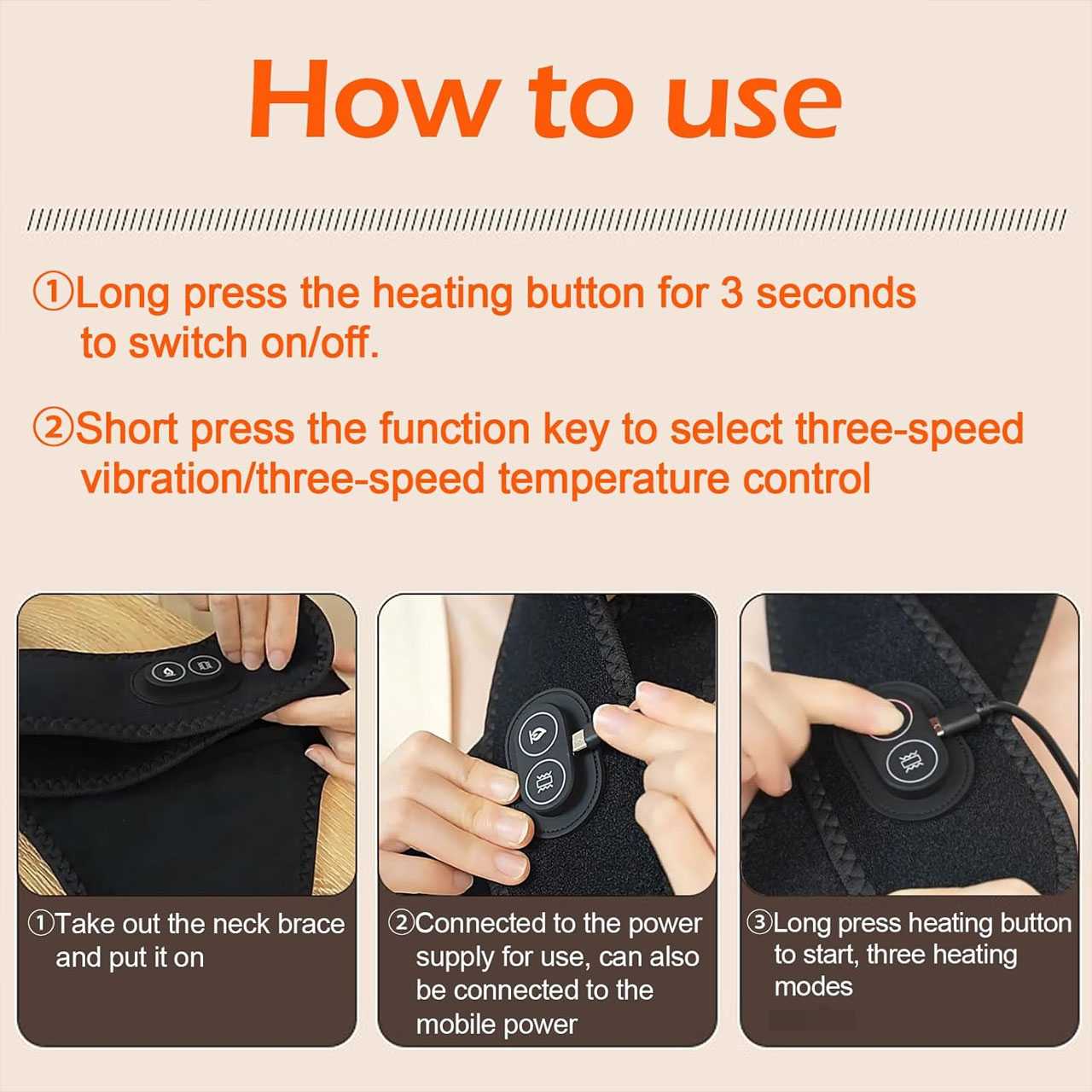 PIGIPU Alat Terapi Pijat Leher Hot Compress Heated Pain Relief USB - PG3
