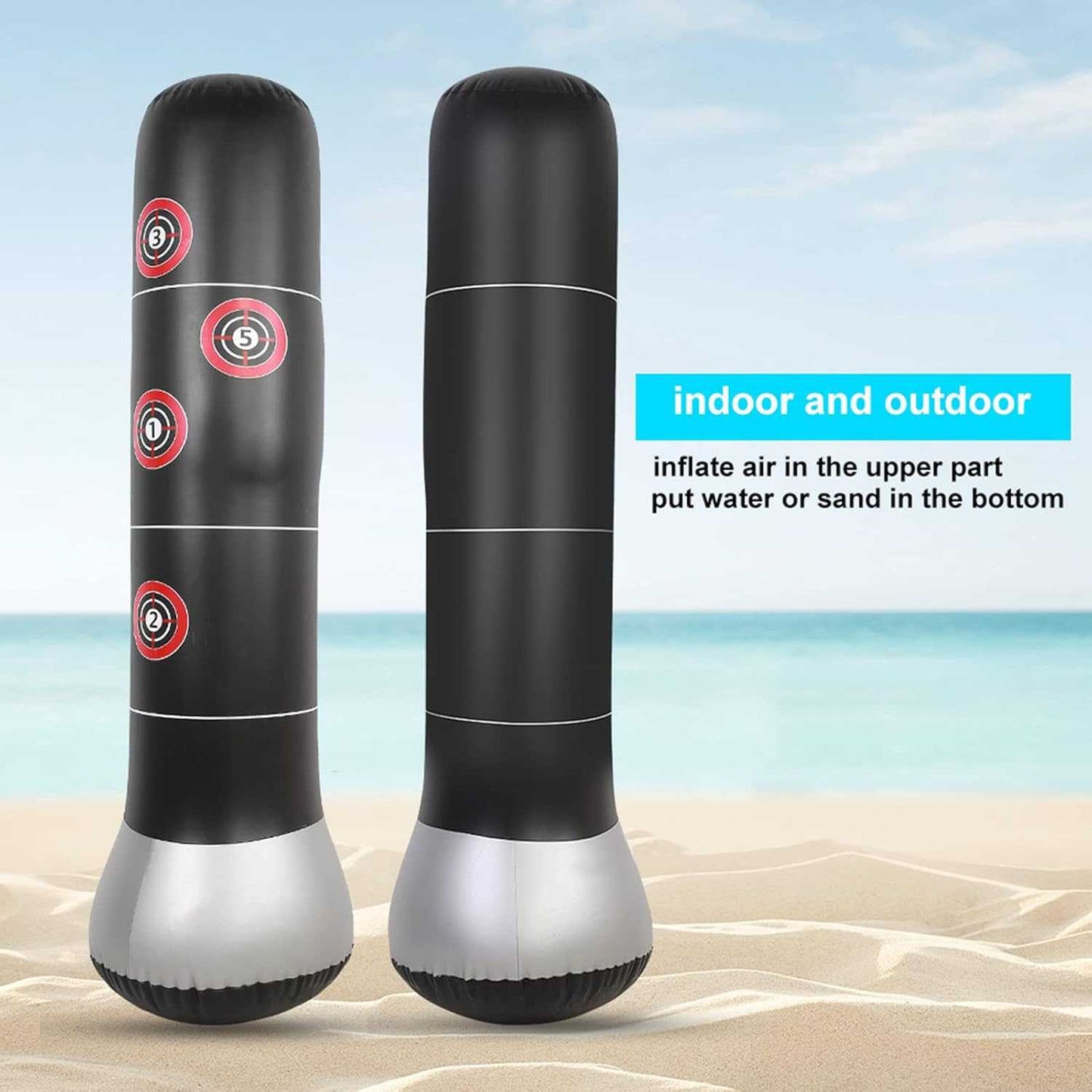 PUNCH Vertical Punching Bag Inflatable Samsak Tinju 1.2M - P-12