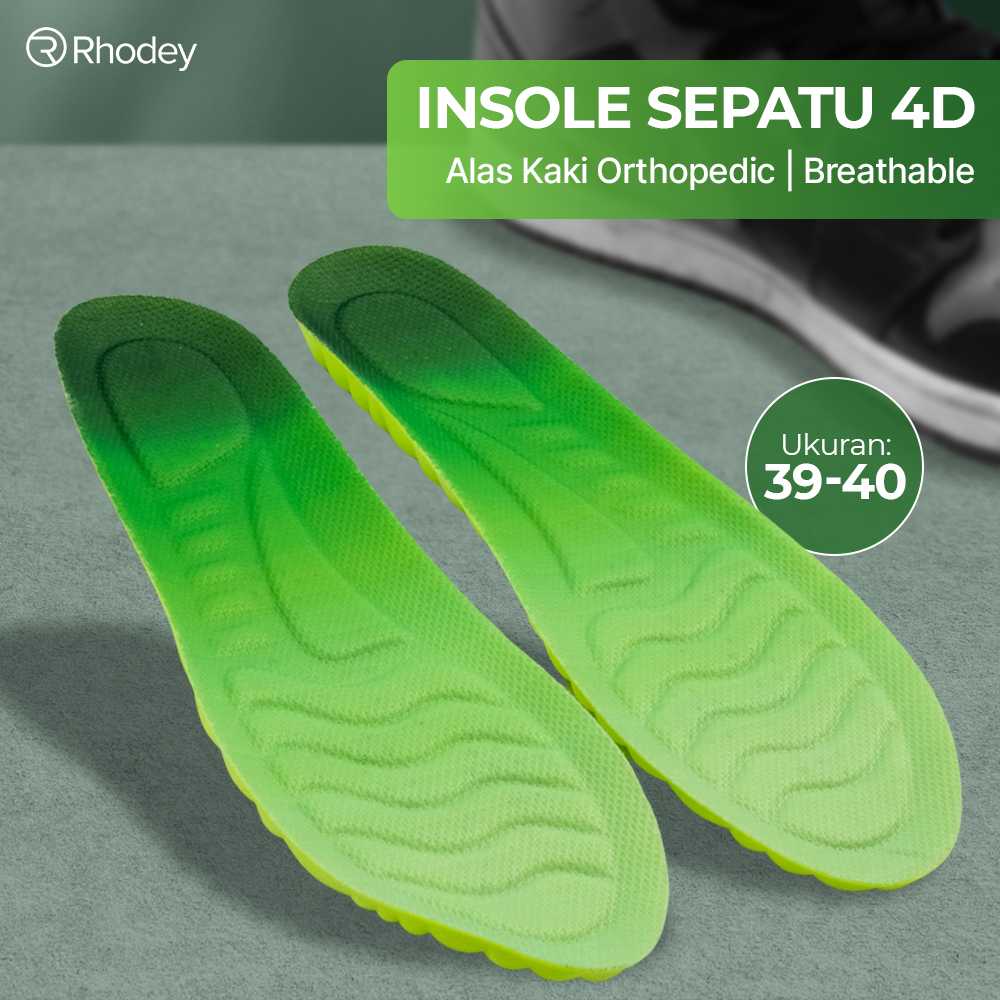 Rhodey Insole Sepatu Alas Kaki Orthopedic Breathable 4D - 6031
