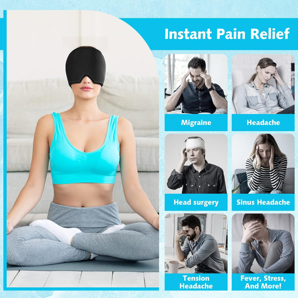 RMS Alat Terapi Kompres Kepala Migrain Gel Ice Cold Migraine Cap 215g - RS033