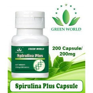 Spirulina plus tablet green world 200 caps