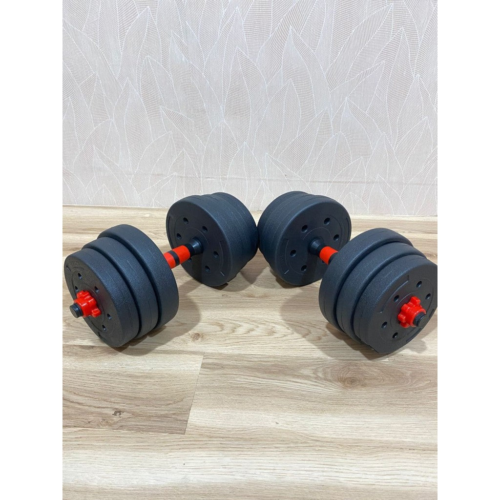 POTENCE DUMBELL SET 20KG PERALATAN FITNESS DUMBBELL SET BARBEL SET 20 KG ALAT OLAHRAGA ANGKAT BEBAN
