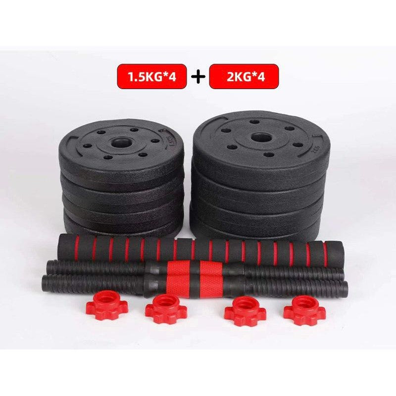 POTENCE DUMBELL SET 15KG PERALATAN FITNESS DUMBBELL SET BARBEL SET 15 KG ALAT OLAHRAGA ANGKAT BEBAN