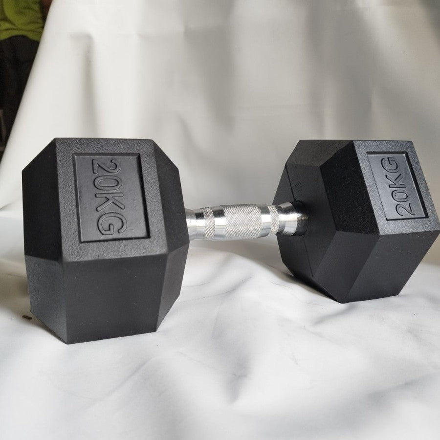 POTENCE DUMBELL HEXAGONAL 20 KG DUMBEL DUMBBELL BARBEL HEXAGONAL 20KG BESI BARBEL