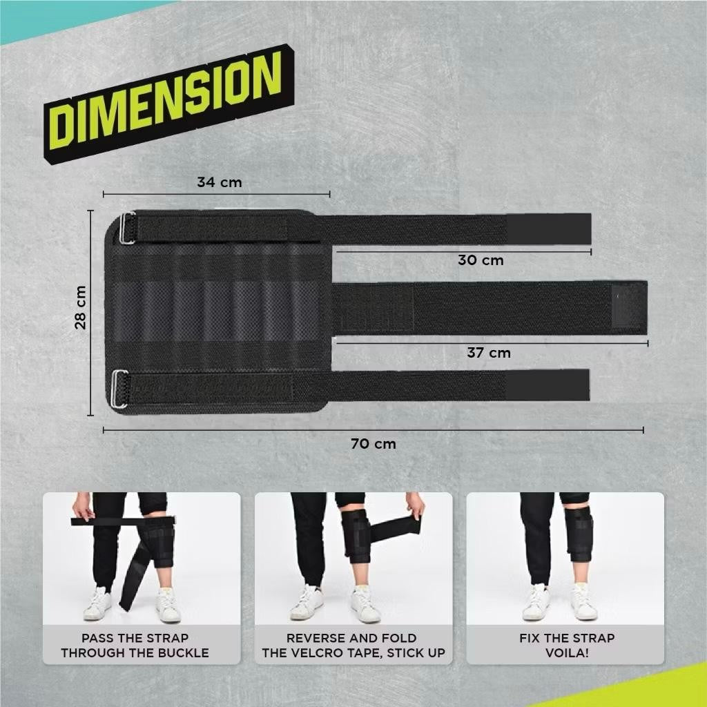 POTENCE Adjustable Weighted Vest 15kg Rompi Beban Jaket Beban 35kg Wrist & Ankle Weight Rompi Beban 15 kg