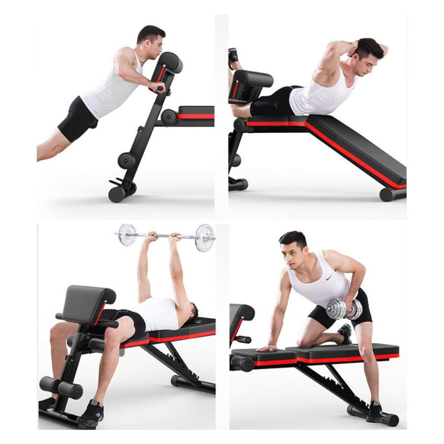 POTENCE Sit Up Bench Adjustable Folding Fitness Bench Press Dumbbell Weight Bench Kursi Gym Olahraga Fitness Dumbell Stool