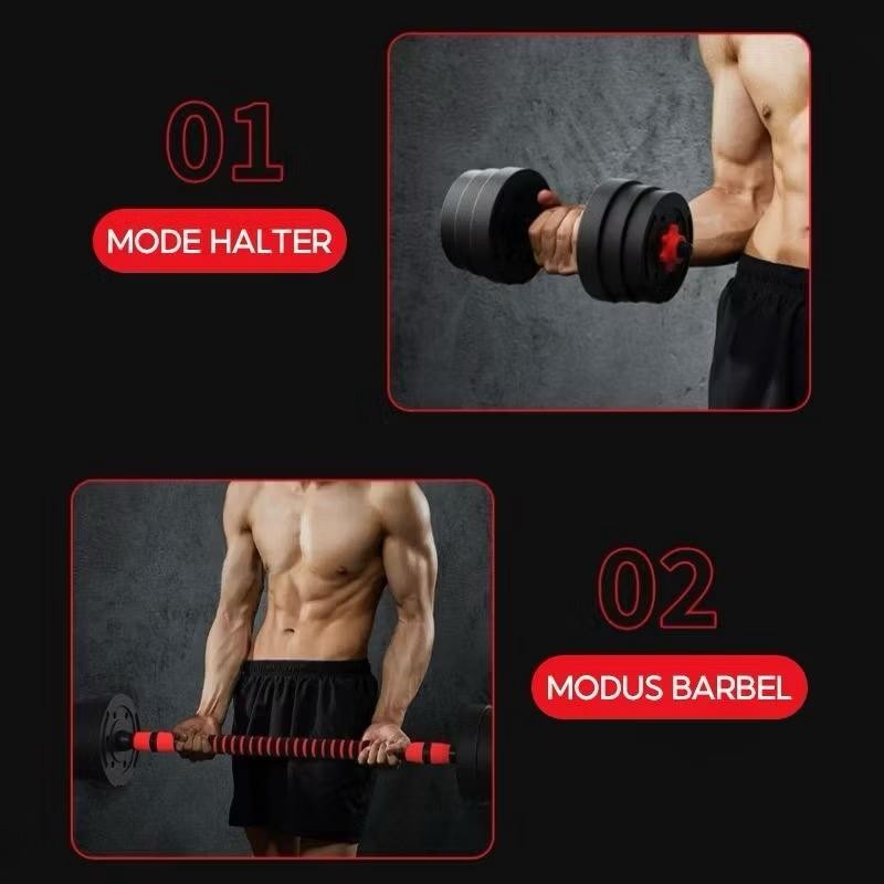 KHUSUS GOJEK POTENCE DUMBELL SET 15KG 20KG 30KG 50KG PERALATAN FITNESS DUMBBELL SET PLASTIK BARBEL SET 30 KG ALAT OLAHRAGA ANGKAT BEBAN