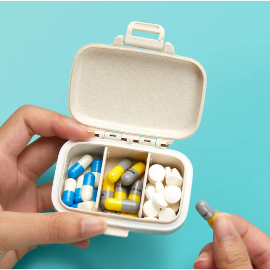 SHURUN Kotak Obat Mini Portable Medicine Pill Box Adjustable 3 Grid - SH-3