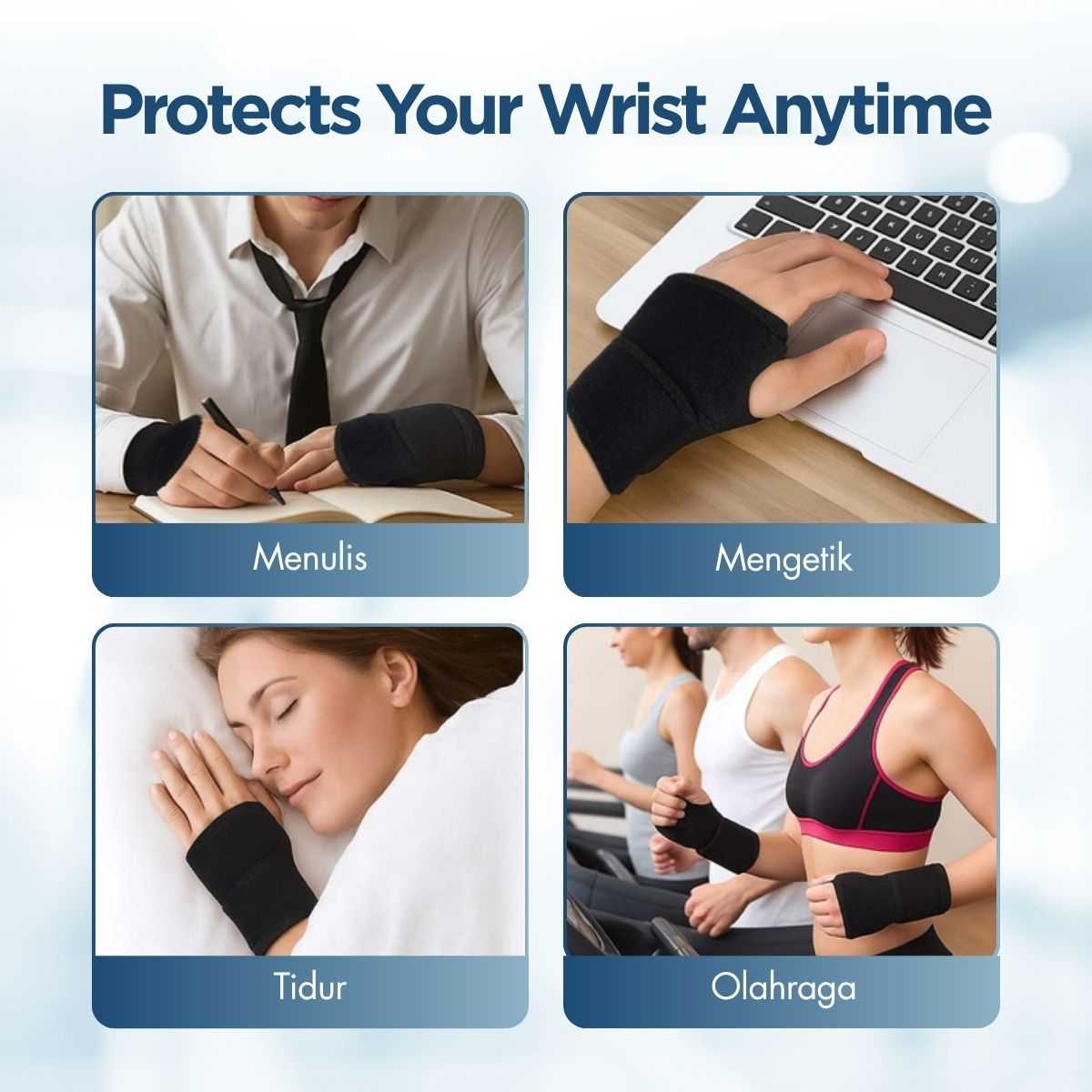 SHW Pelindung Pergelangan Tangan Magnetic Therapy Wrist Guard 1 PCS - SHW-A1