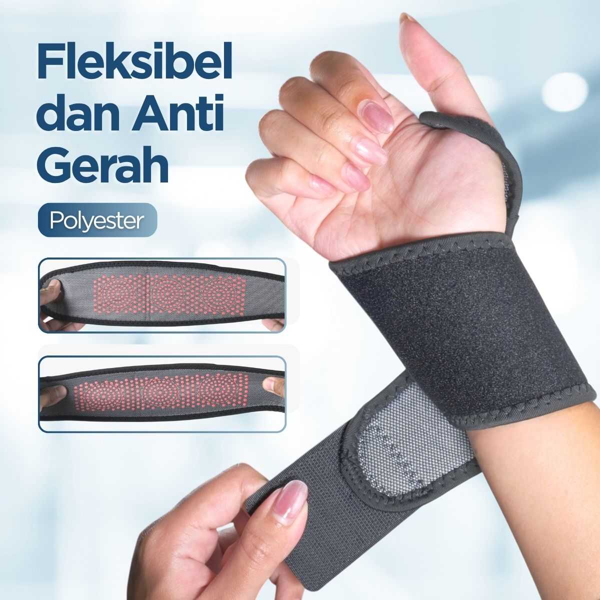 SHW Pelindung Pergelangan Tangan Magnetic Therapy Wrist Guard 1 PCS - SHW-A1