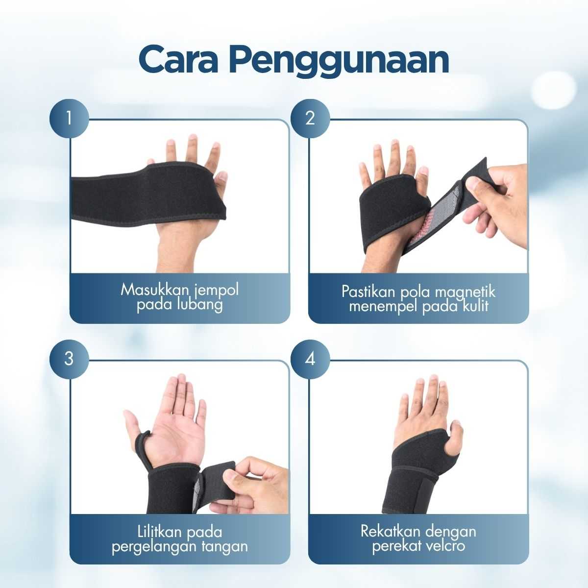 SHW Pelindung Pergelangan Tangan Magnetic Therapy Wrist Guard 1 PCS - SHW-A1