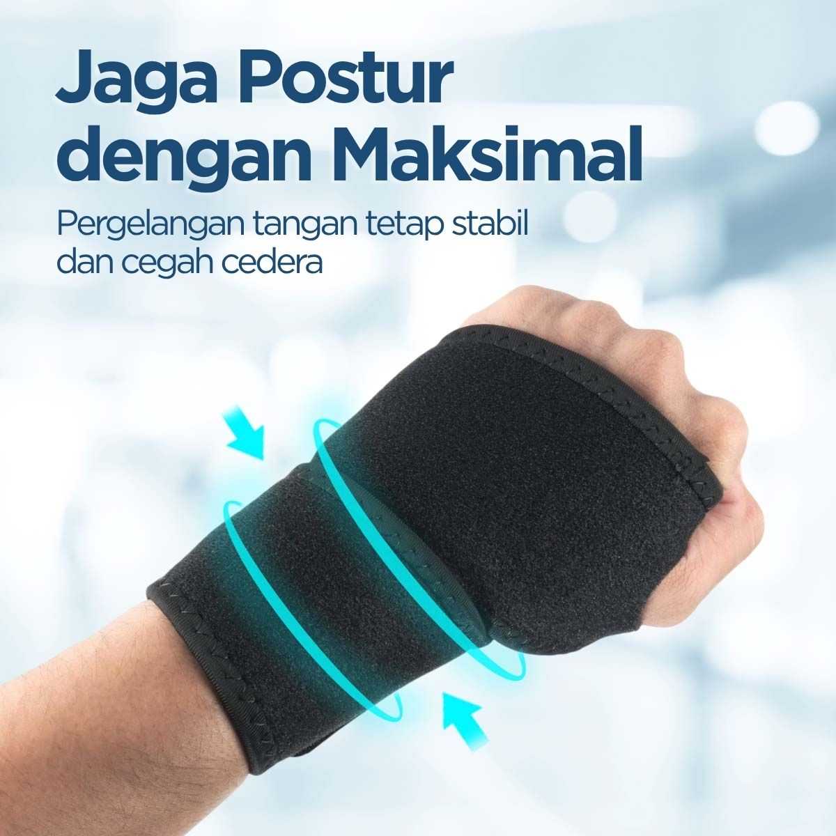 SHW Pelindung Pergelangan Tangan Magnetic Therapy Wrist Guard 1 PCS - SHW-A1