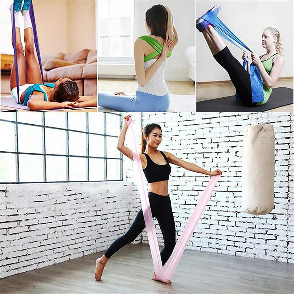 Slyz Tali Stretching Yoga Resistance Band Gym Fitness 150x15cm - Slyz46
