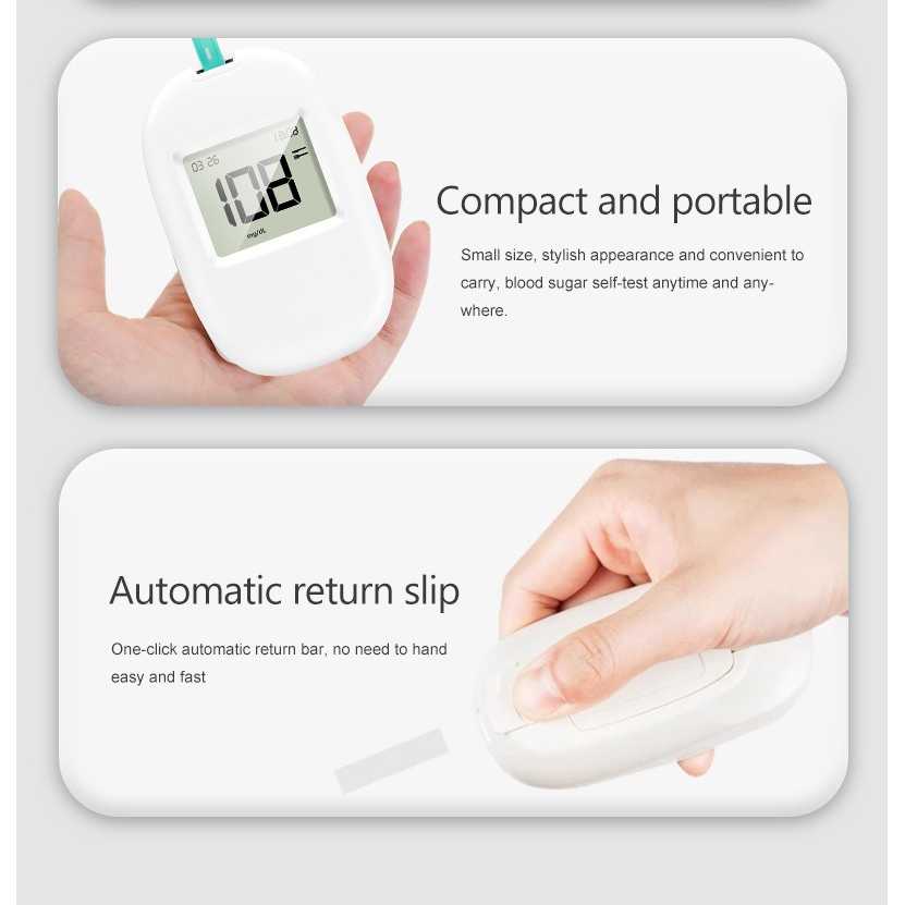 SUGMED Alat Cek Gula Darah Glucometer Kit 50 Test Strips - G61