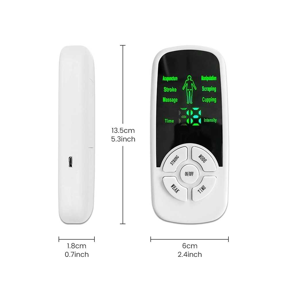 SUOLAER Alat Pijat Elektrik Akupuntur Tempel TENS EMS 6 Mode 4 Pad - H-021