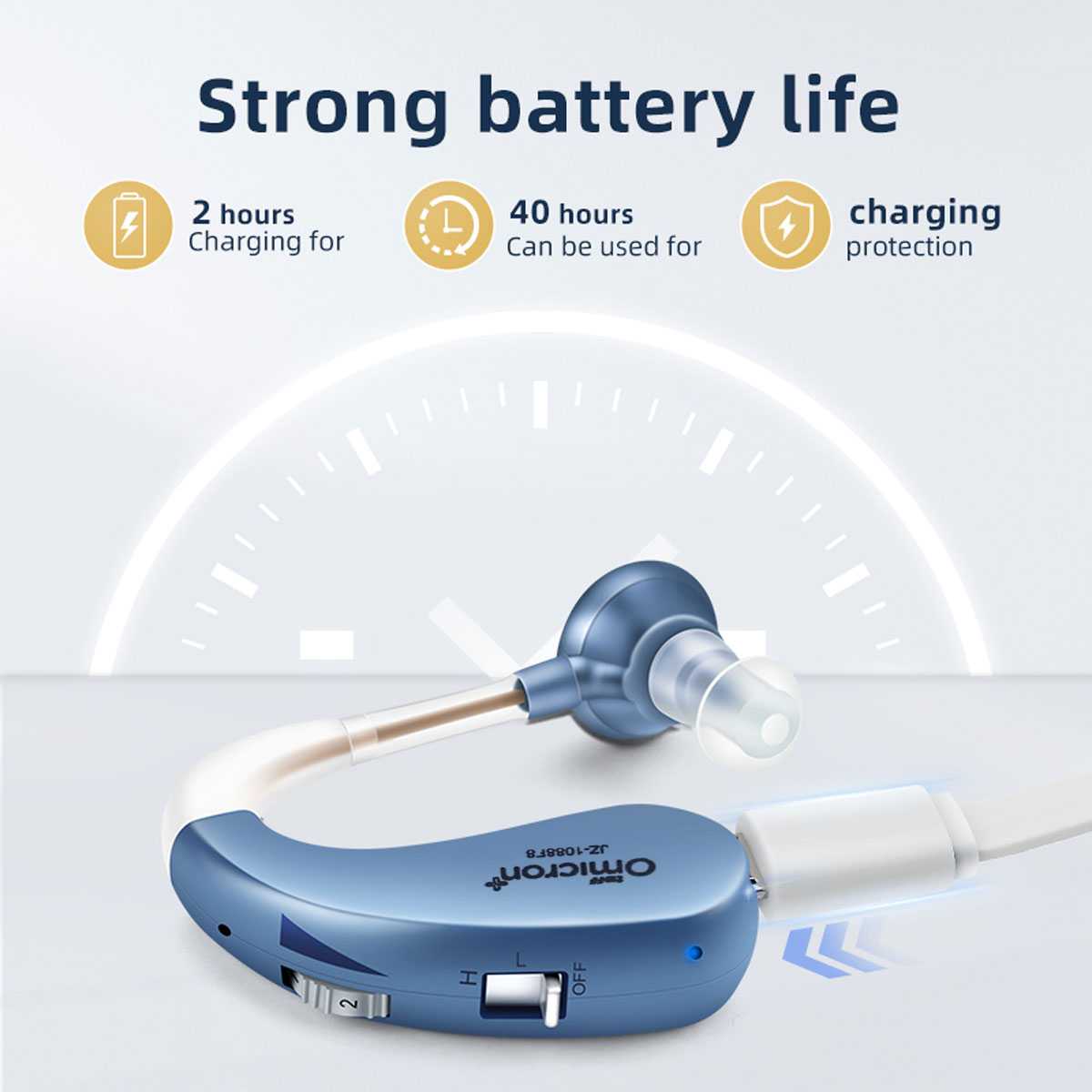 TaffOmicron Alat Bantu Dengar Hearing Aid Adjustable Rechargeable - JZ-1088F8