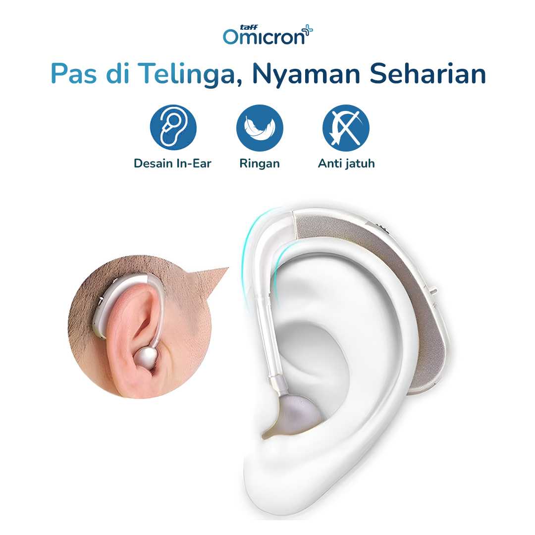 TaffOmicron Alat Bantu Dengar Hearing Aid Adjustable Rechargeable - JZ-1088F8