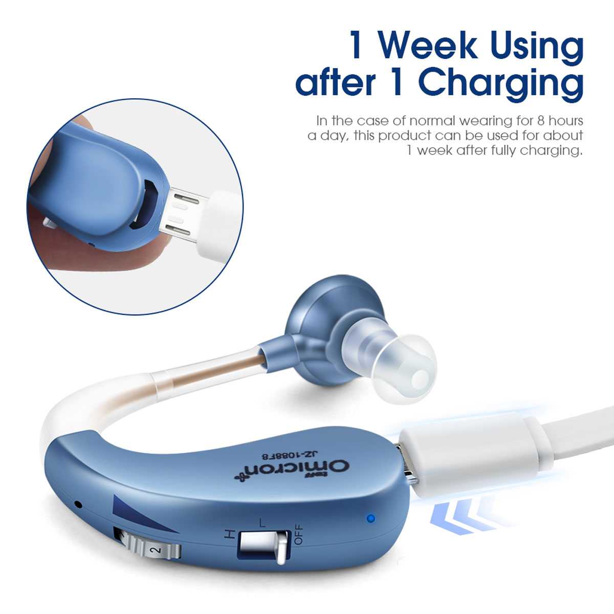 TaffOmicron Alat Bantu Dengar Hearing Aid Adjustable Rechargeable - JZ-1088F8