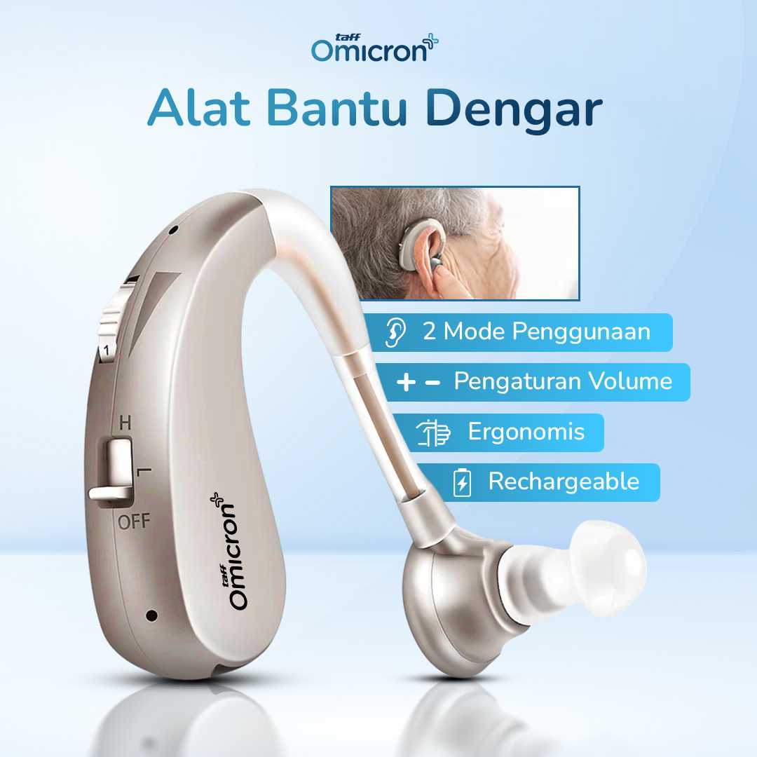 TaffOmicron Alat Bantu Dengar Hearing Aid Adjustable Rechargeable - JZ-1088F8