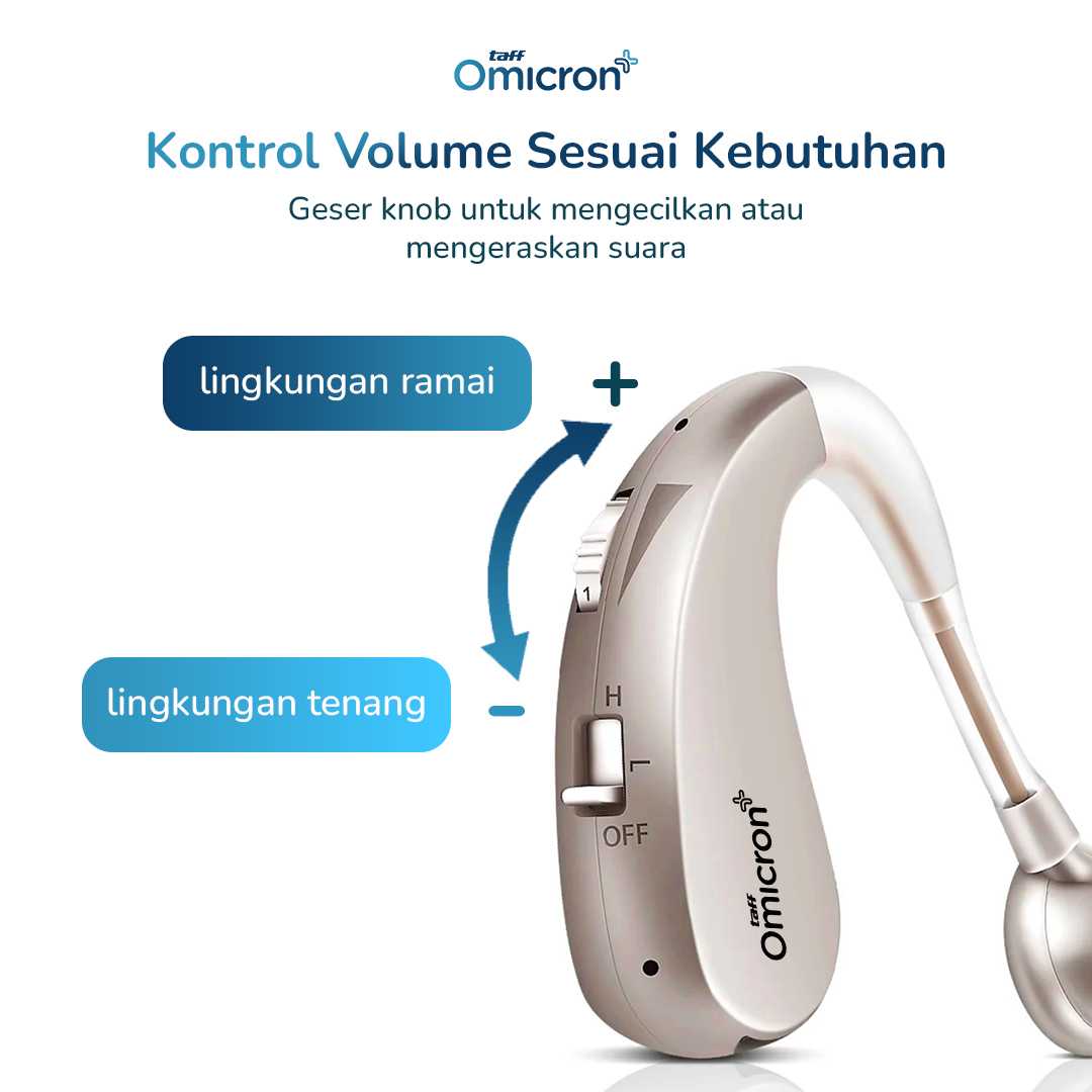 TaffOmicron Alat Bantu Dengar Hearing Aid Adjustable Rechargeable - JZ-1088F8