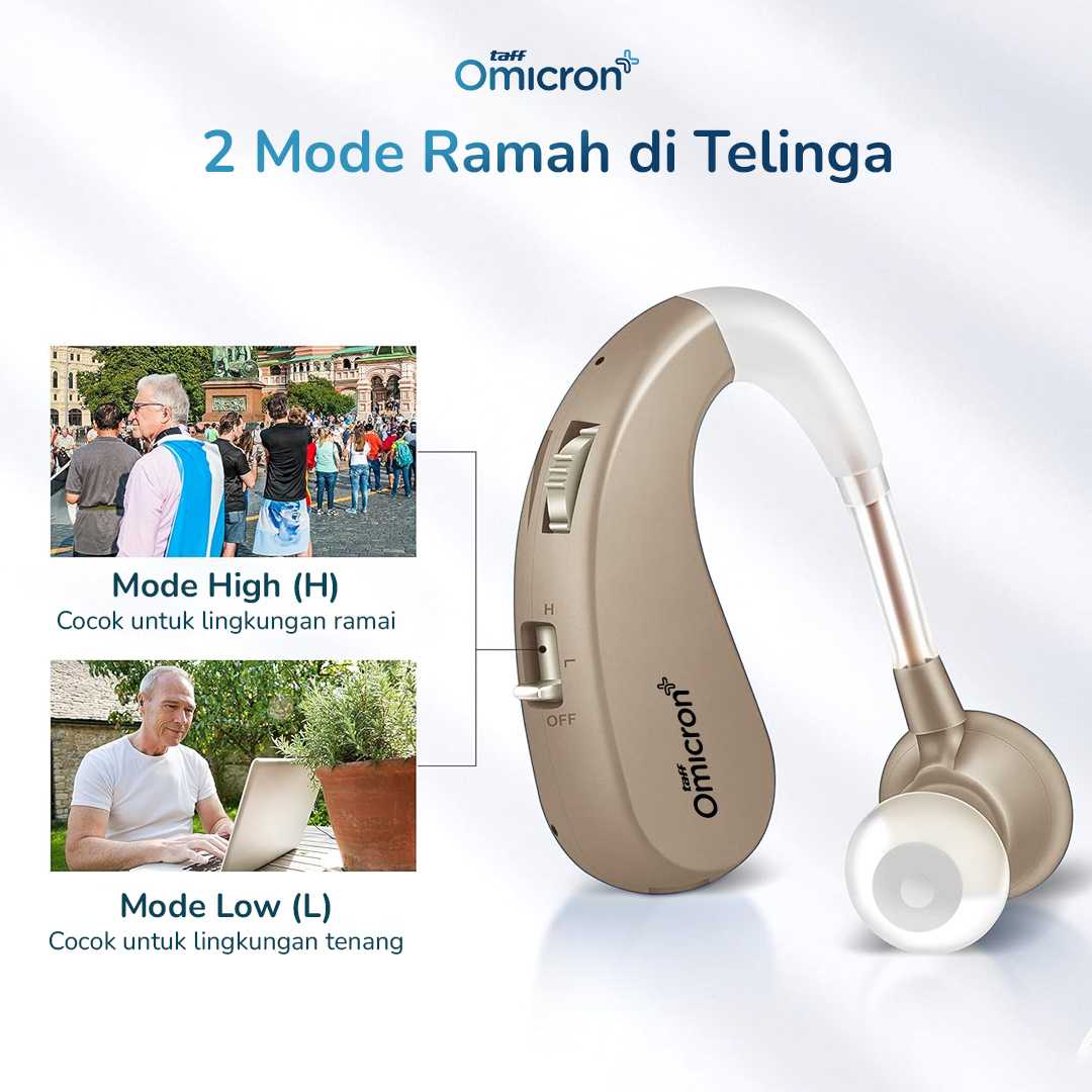 TaffOmicron Alat Bantu Dengar Hearing Aid Adjustable Rechargeable - JZ-1088F8