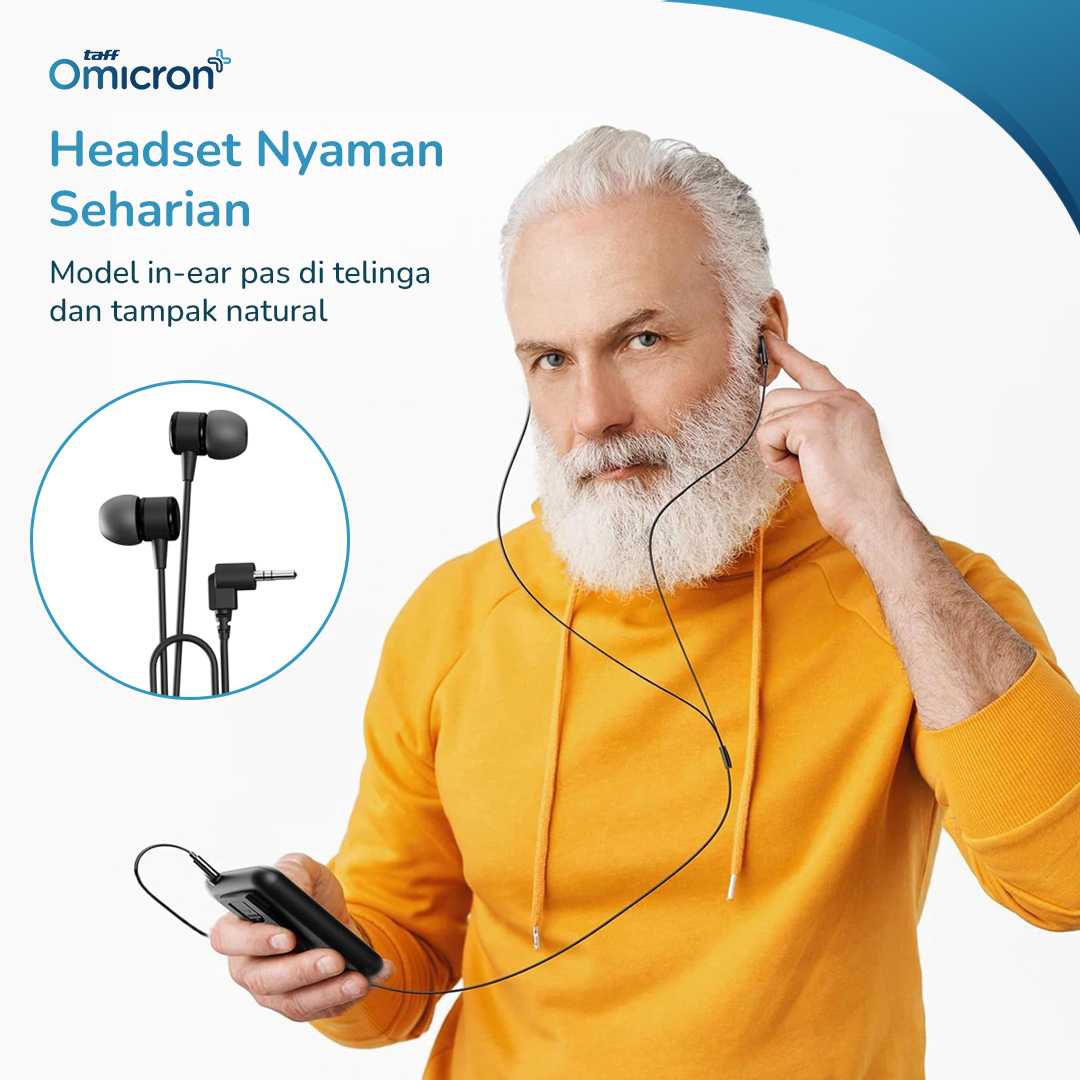 TaffOmicron Alat Bantu Dengar In-ear Hearing Aid Headset Back Clip - JY-2019A