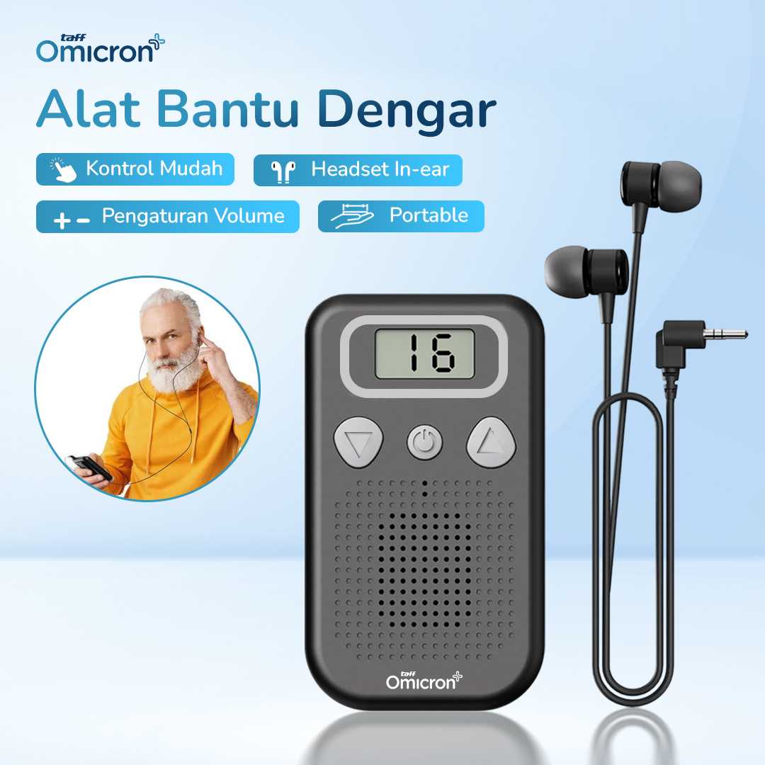 TaffOmicron Alat Bantu Dengar In-ear Hearing Aid Headset Back Clip - JY-2019A