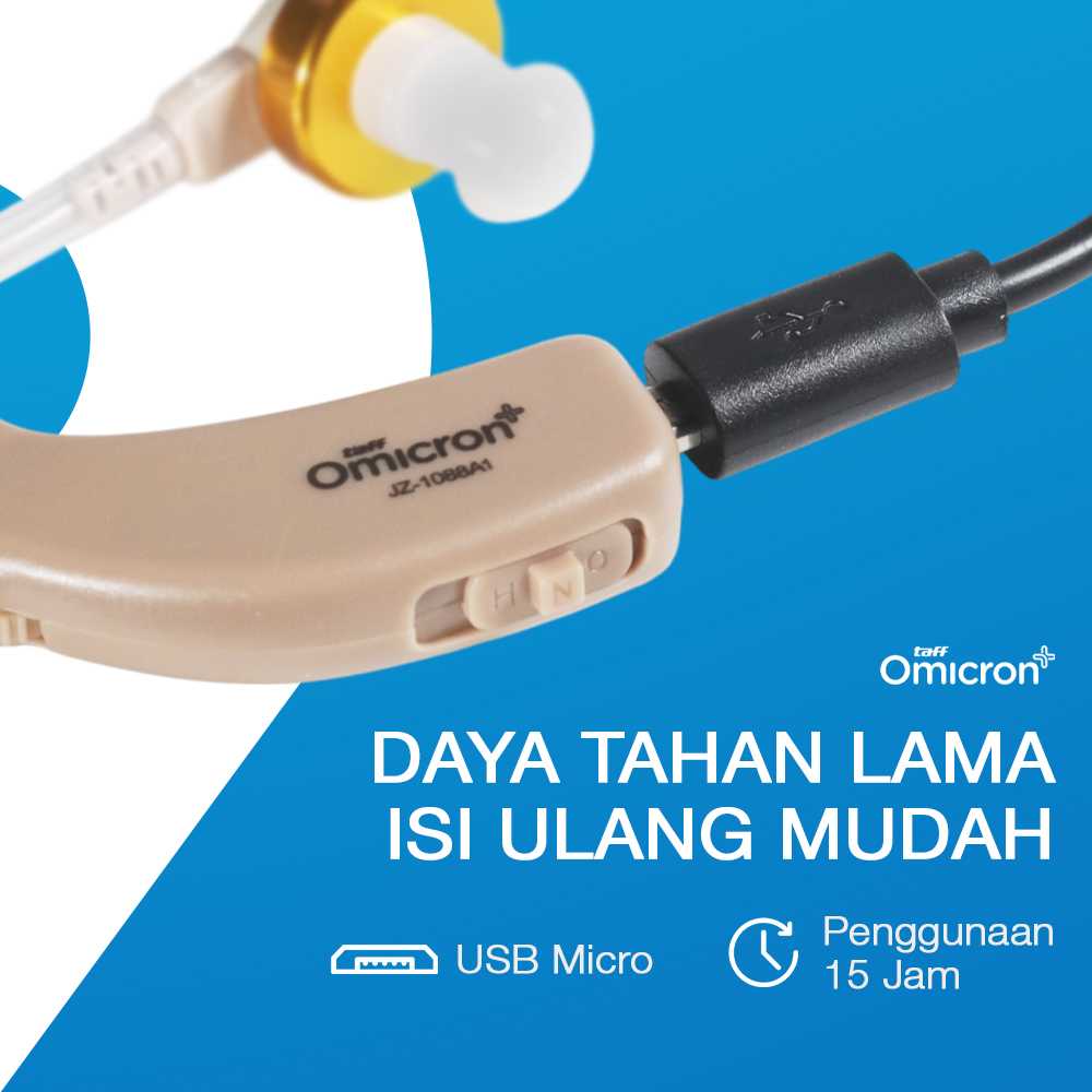 TaffOmicron Alat Bantu Dengar In Ear Hearing Aid - JZ-1088A1