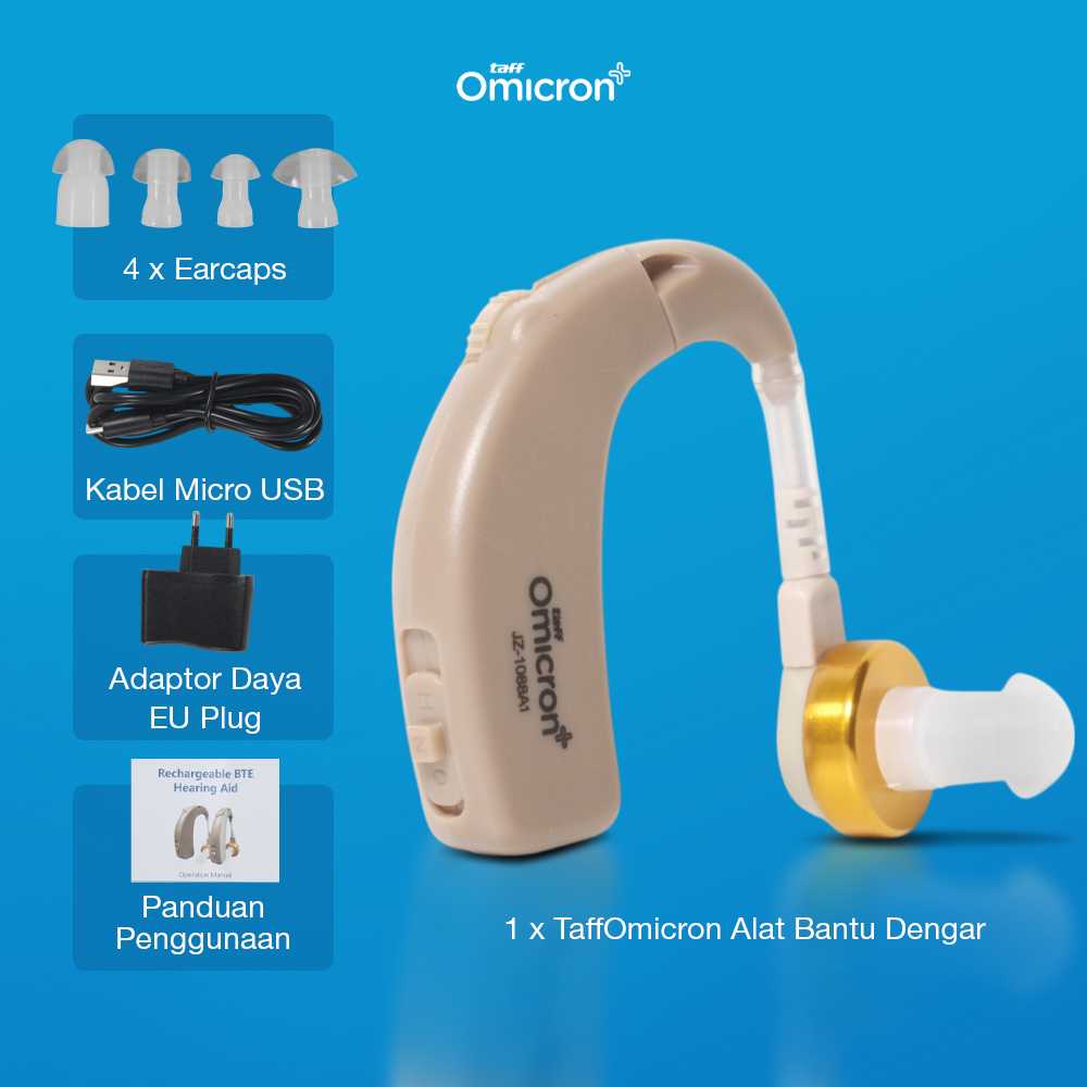 TaffOmicron Alat Bantu Dengar In Ear Hearing Aid - JZ-1088A1