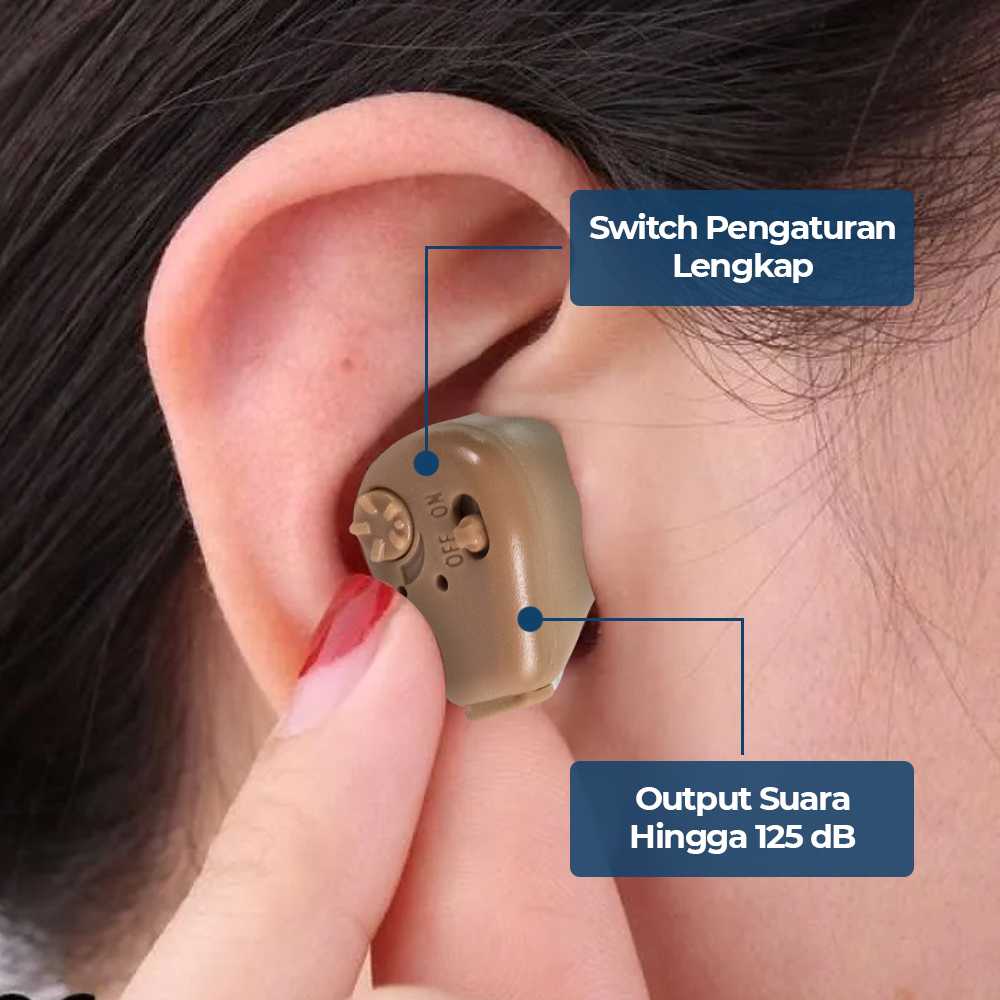 TaffOmicron Alat Bantu Dengar In Ear Hearing Aid - K-88U